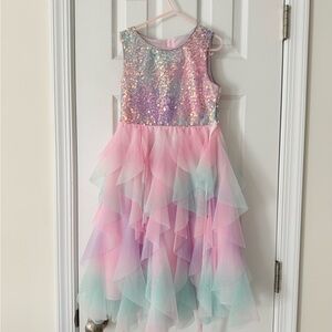 Sparkling Pastel Sequin Tulle Dress